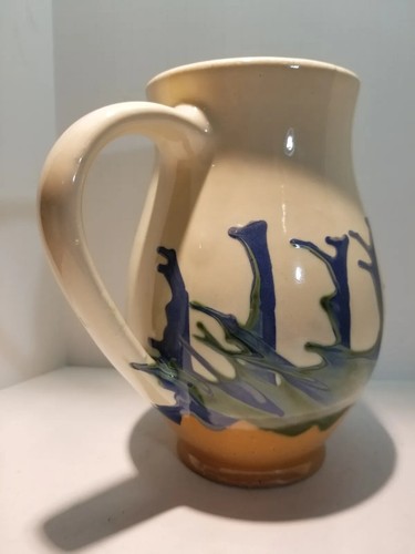 Art pottery beverage pitcher - art,