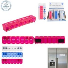 Boite à Pilule Magnétique Semainier Pilulier Médicament 7 Cases Couleurs