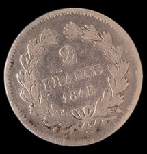 Louis Philippe 2 Franc 1845 W