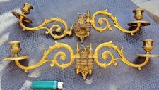 paire d'appliques bougeoirs de
