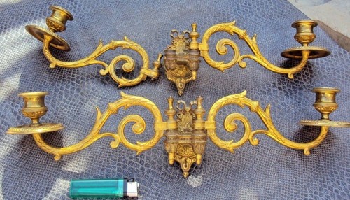 Paire appliques bougeoirs - d'appliques,