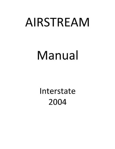 Airstream 2004 manual - airstream,