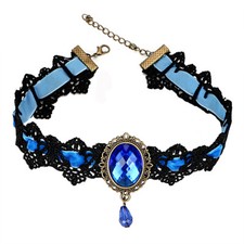 BDSM COLLIER BLEU GOTHIQUE