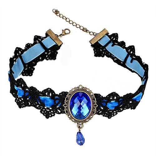 Bdsm collier bleu - bdsm,