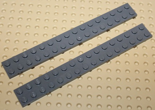 Lego dkstone plate 2x16 - dkstone,