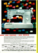 Publicité ancienne machine à coudre l'Omnia point zig zag 1968 issue de magazine