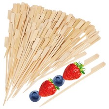  200 pièces brochettes de bambou pour griller Camping brochettes plates