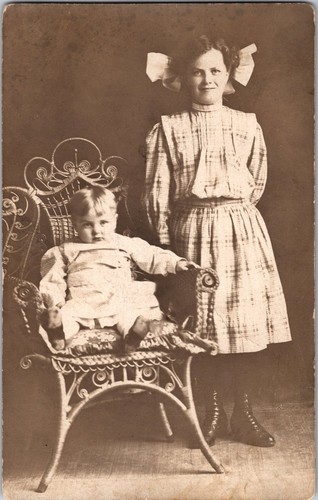 Carte postale rppc enfant - carte,