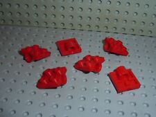 6 x LEGO red Plate 2 x 2 with