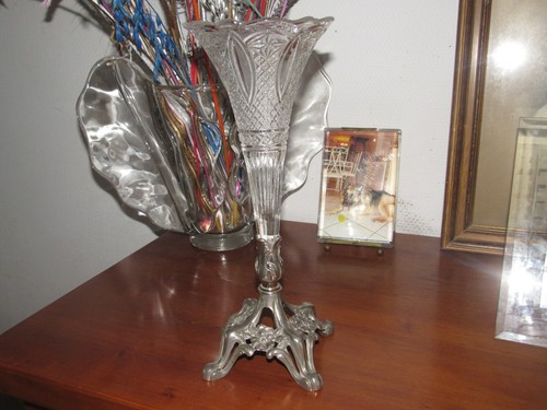 Soliflore verre pied en - verre, et