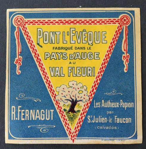 Etiquette fromage pont leveque - etiquette,