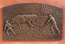 Plaque médaille bronze - médaille,