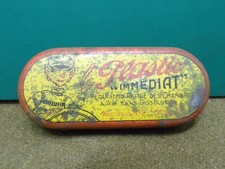 Boite Immédiat rustine Plastic outils vélo vintage old repair kit tin box case