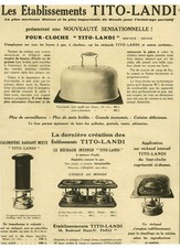 Publicité ancienne four-cloche Tito-Landi 1932 issue de magazine
