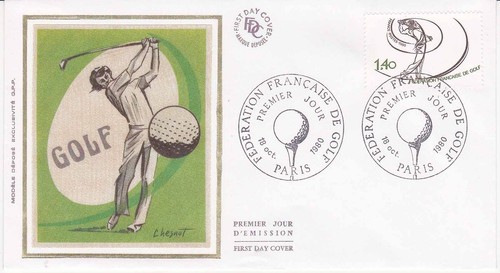 Enveloppe 1er jour golf - enveloppe,