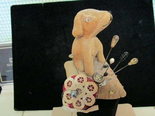 Antique dog figural - dog, pin
