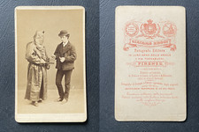 Giacomo Brogi, Firenze, Homme cagoulé en robe de bure avec un chapelet, circa 18