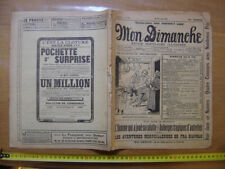 1908 Revue Populaire Illustree MON DIMANCHE 75 illustrations et 54 articles