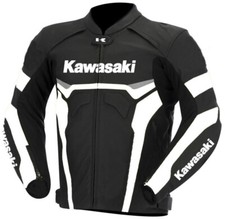 KAWASAKI Veste en Cuir de Motard Veste Motard en Cuir Veste en Cuir de Moto 52