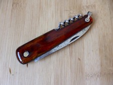 Ancien couteau pliant type bouledogue PRADEL pied à coulisse 2 pièces Thiers