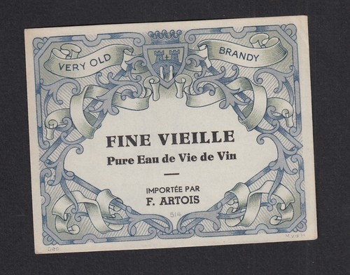 Ancienne étiquette alcool - étiquette,