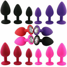 Plug Anal en Silicone Diamant Crystal avec Pochette Velours SexToy Bijou Intime