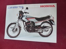 Prospectus catalogue  Moto : HONDA CB 125 TD de 1984