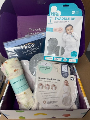 Babylist swaddle box gift set - box,