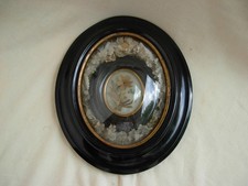 TRAVAIL EN CHEVEUX,SOUVENIR,RELIQUAIRE NAPOLEON III,EPOQUE FIN 19ème.