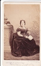 Photo CDV de la reine Isabelle II d'Espagne par Lacombe & Lacroix Genève