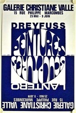 Affiche DREYFUSS - LANTERO Ann. '70 Exposition Galerie Vallé - Sérigraphie