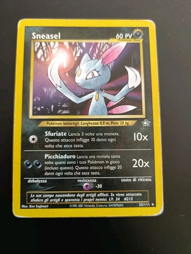 Carte pokémon sneasel - pokémon, 25/111