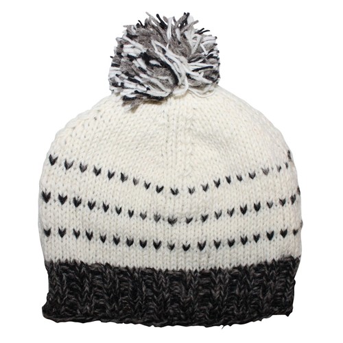 Bonnet laine avec motif - laine,