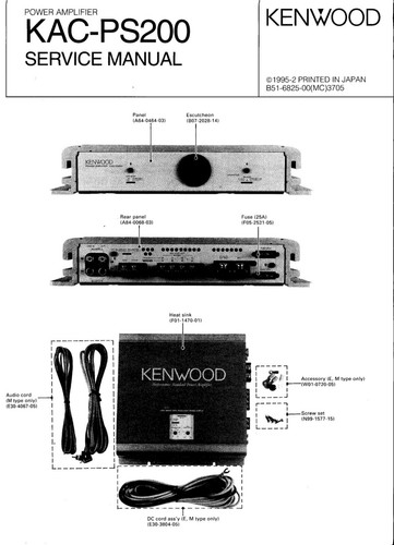Manuel service pour kenwood - service,