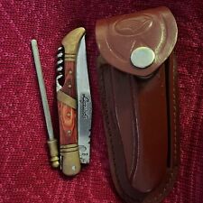 Laguiole Kitchen Knife Folding Pocket rosewood handle 440 Brass Corkscrew French
