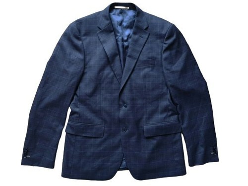 Veste bleue carreaux adam - bleue,
