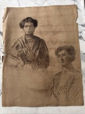 Ancien Dessin XIXe Au Crayon