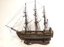 Maquette bateau français voilier trois-mâts navire mixte France XIXè siècle