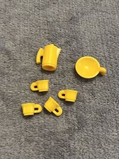 playmobil lot vaisselle Jaune divers camping car maison école zoo tasse