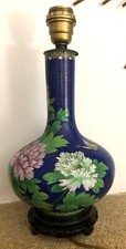 Grand pied de lampe émaux