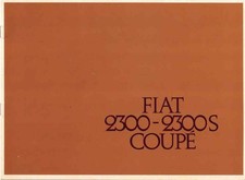 Catalogue Brochure Fiat 2300 / 2300 S Coupé 1963 France