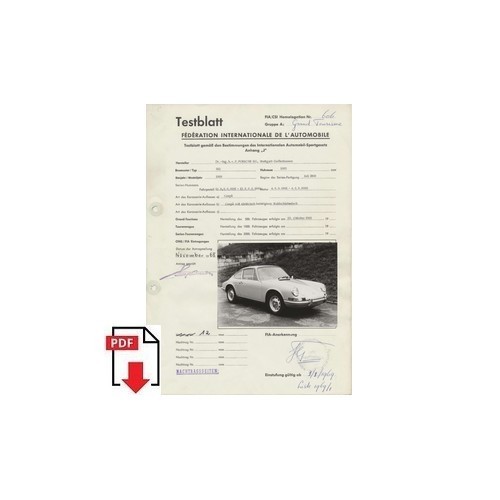 1969 porsche 912 testblatt - 1969,