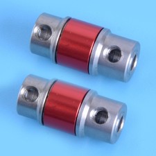 2xElastic Coupling Joint 5mm To 4mm Coupler Fit For RC Boat Yacht Marine Steel z