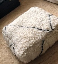 Pouf marocain laine artisanal - laine,