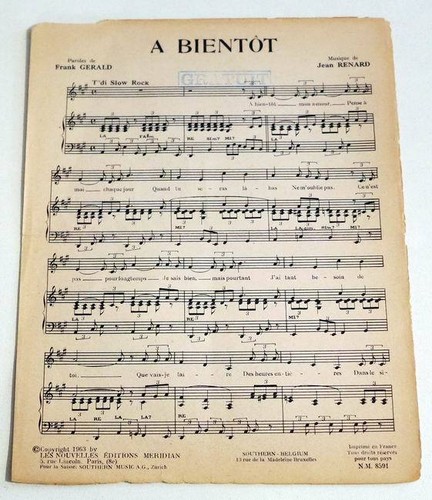 Partition vintage sheet music