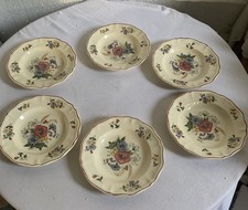 6 Grandes Assiettes Creuses Digoin Sarreguemines Modele Agreste Tbe