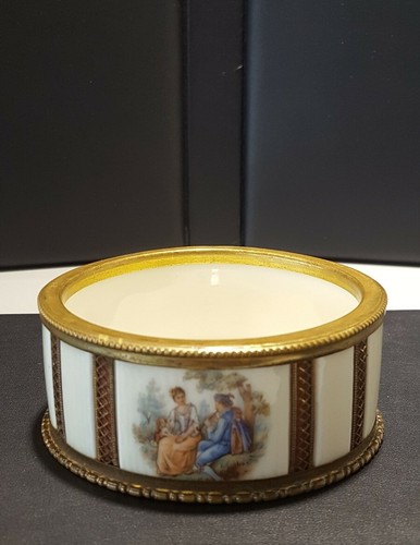 Antique porcelain brass - porcelain,