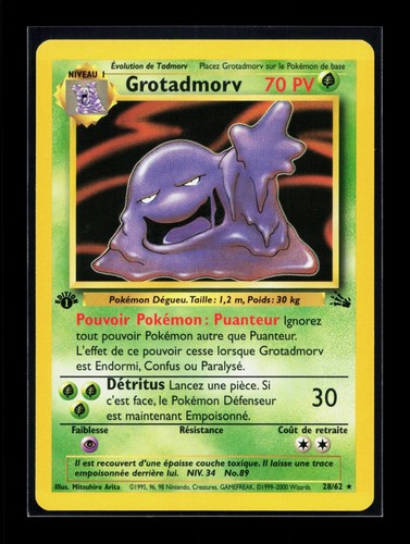 Carte pokémon grotadmorv - carte,
