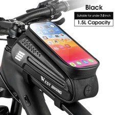 Sacoche Vélo Étanche 7" Écran Tactile Support Guidon Téléphone VTT Route