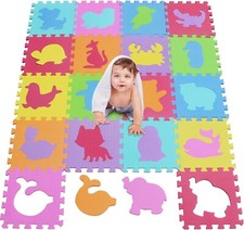 MSHEN Lot de 18 Dalles en Mousse Tapis de Sol épais pour l’éveil de bébé-Puzz...